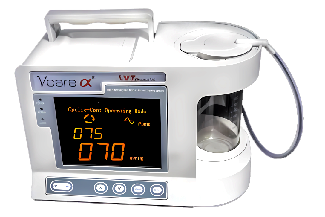 Vcare α® regulated negative pressure wound therapy device